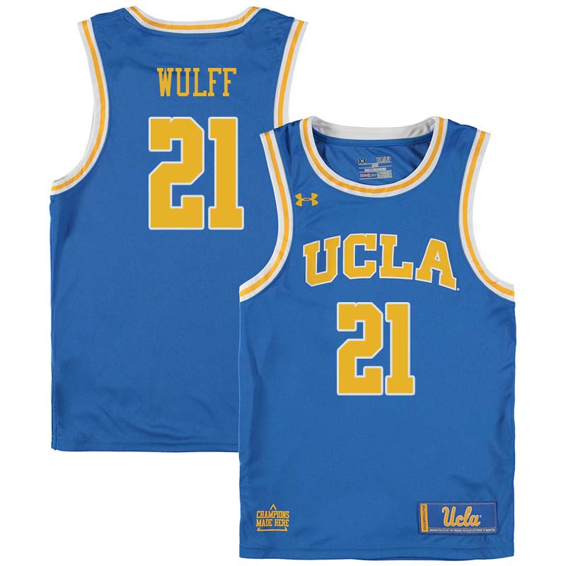 Men #21 Alec Wulff UCLA Bruins College Basketball Jerseys Sale-Blue - Click Image to Close